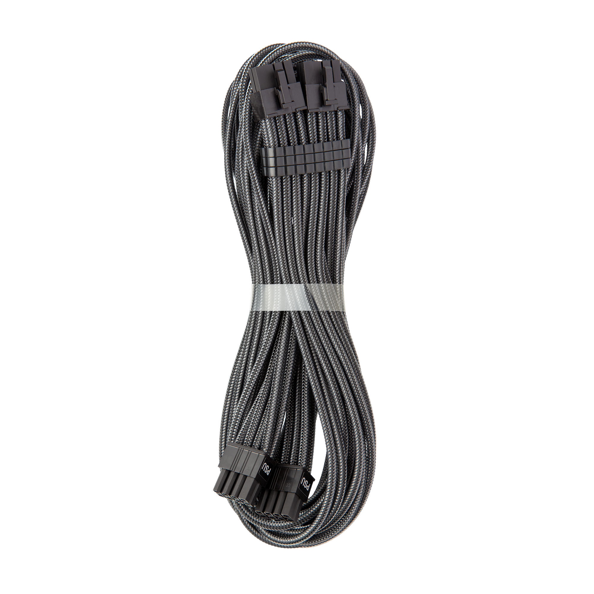 CableMod C-Series Pro ModMesh Bridged Connection Cable - 8+8-Pin PCIe, carbon, 60cm