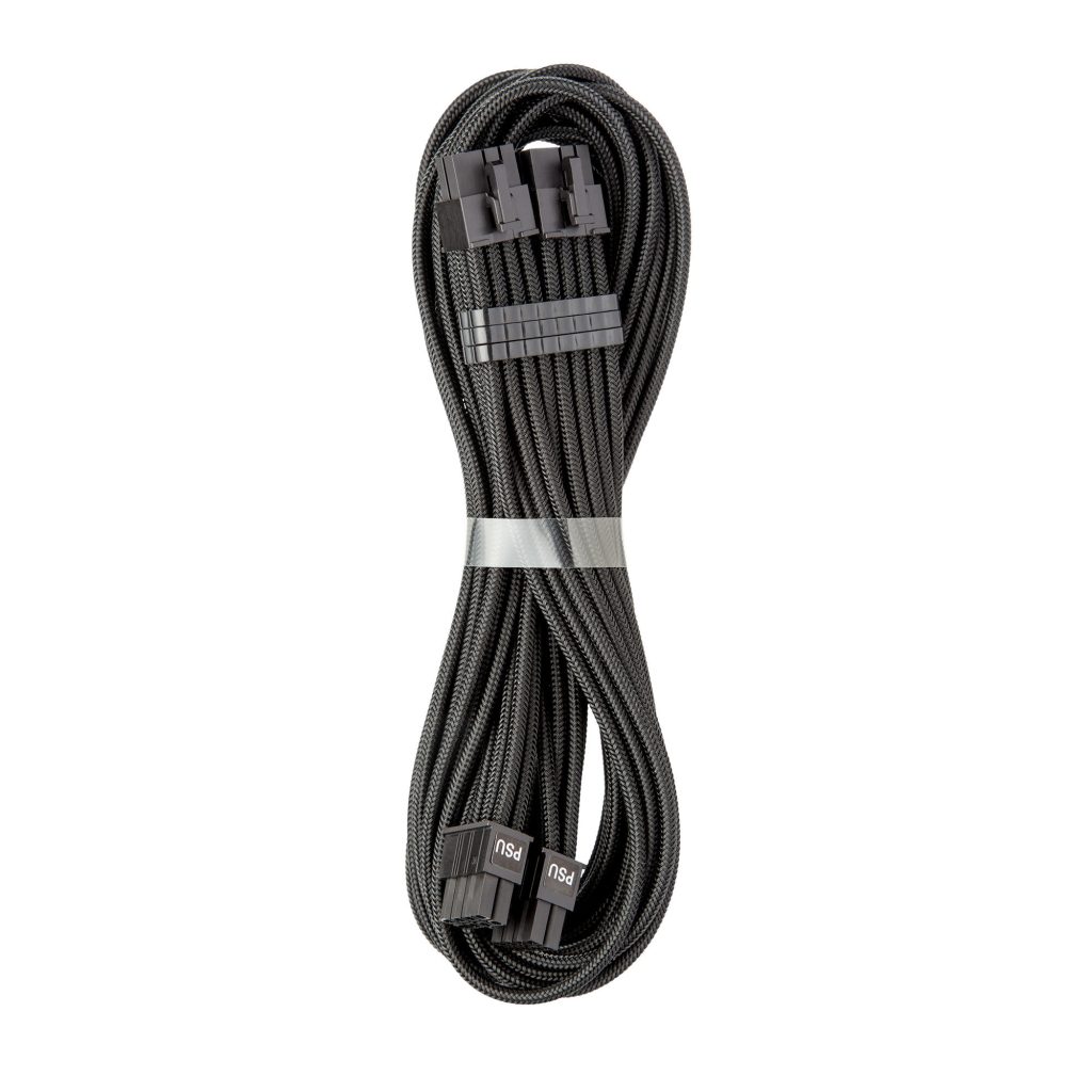 CableMod C-Series Pro ModMesh Bridged Connection Cable - 8+8-Pin PCIe, Black, 60cm