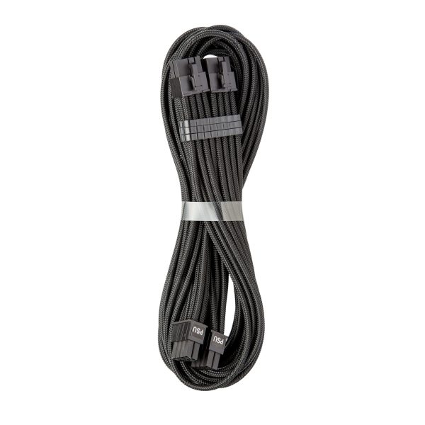 CableMod C-Series Pro ModMesh Bridged Connection Cable – 8+8-Pin PCIe, Black, 60cm