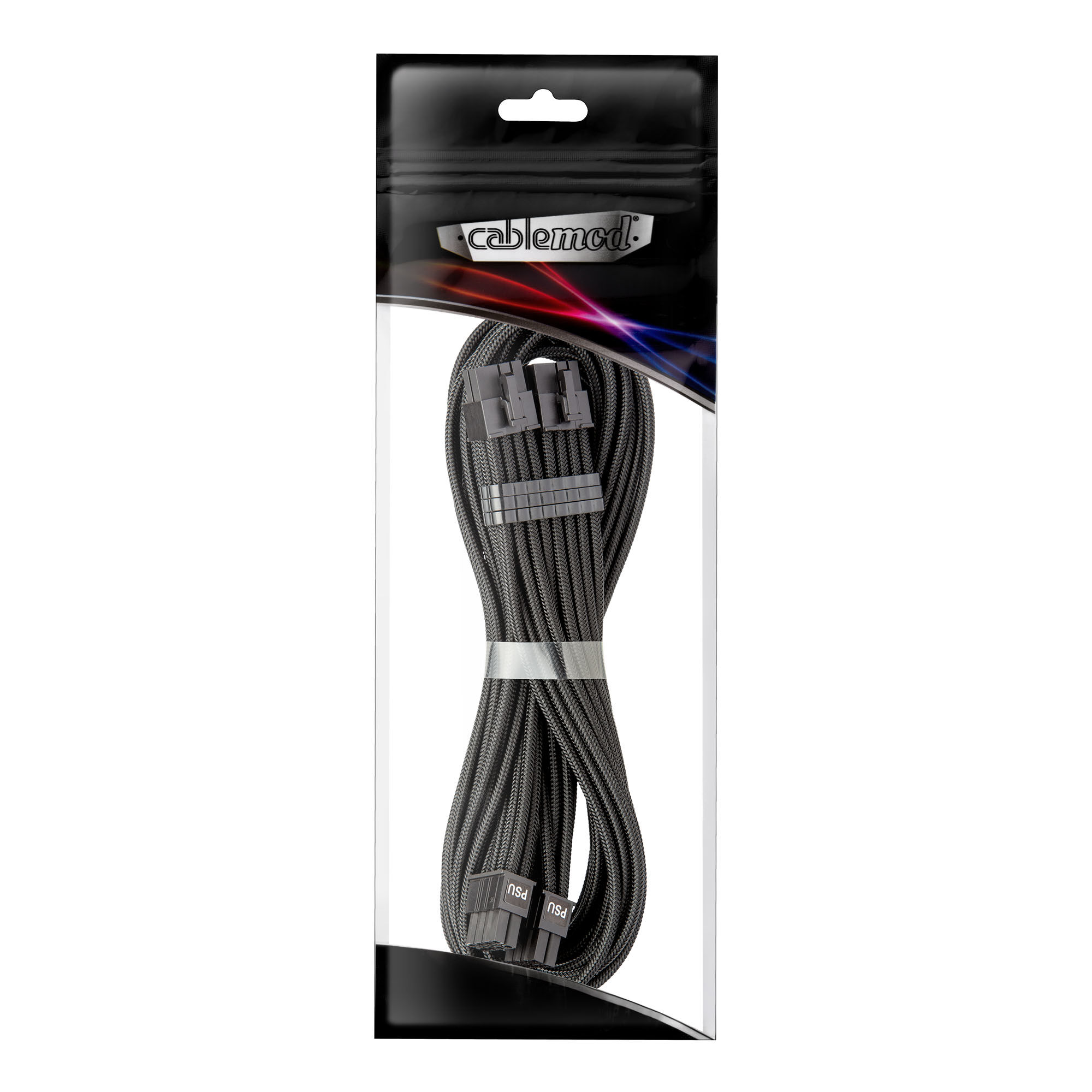 CableMod C-Series Pro ModMesh Bridged Connection Cable - 8+8-Pin PCIe, Black, 60cm