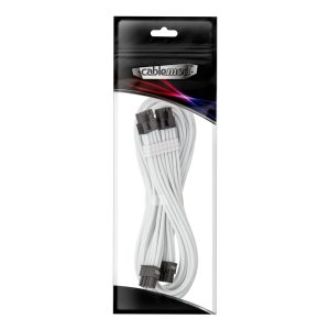 CableMod C-Series Pro ModMesh Bridged Connection Cable - 8+8-Pin PCIe, White, 60cm