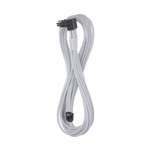 CableMod C-Series Pro ModMesh 12V 2×6 cable, 90 connector, for Corsair Type 5 RMx Shift PSUs – white, 65cm