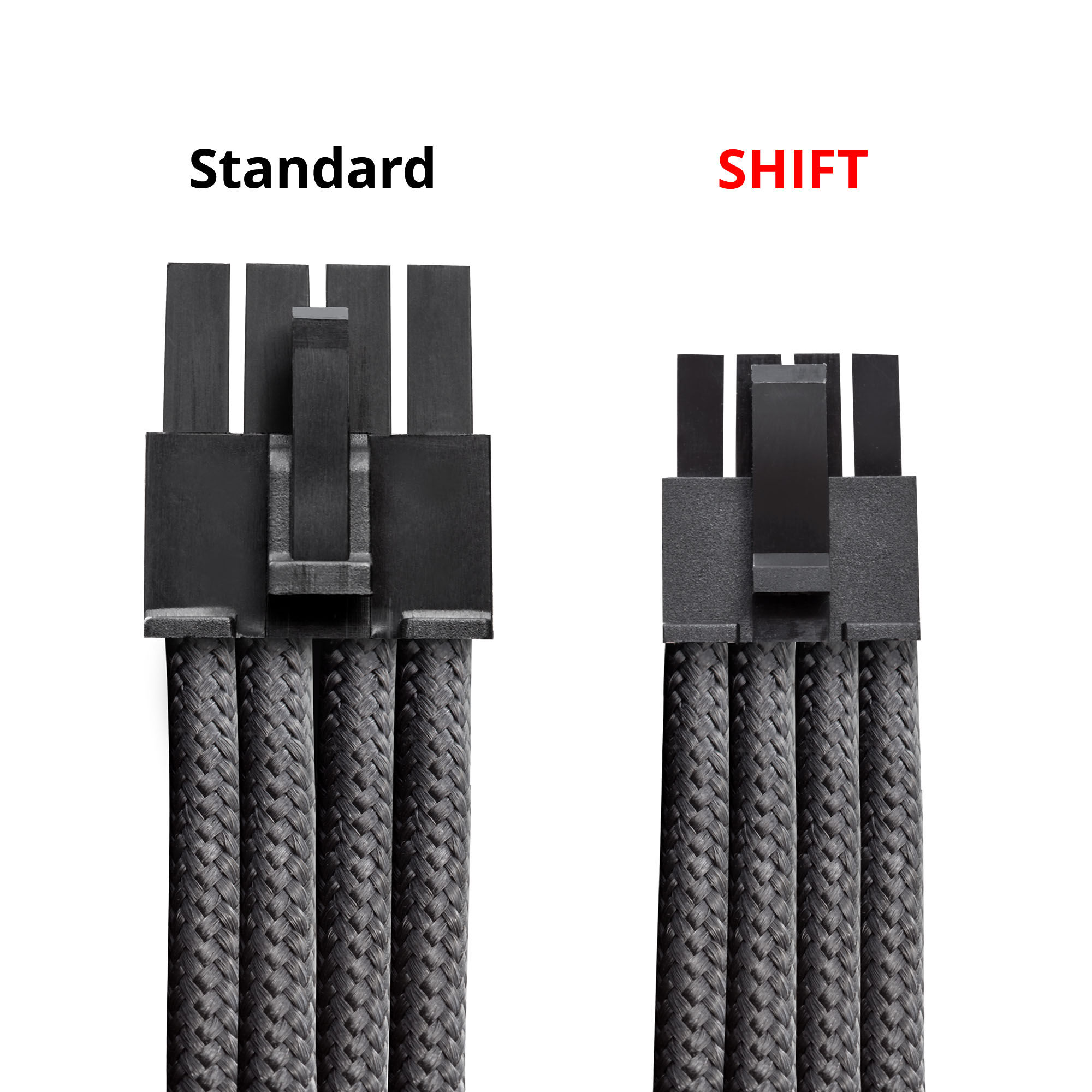 CableMod C-Series Pro ModMesh cable set, 2x 12V 2x6 cables, StealthSense, for Corsair Type 5 RMx Shift PSUs : image 3