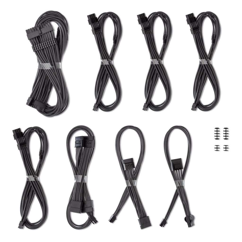 CableMod C-Series Pro ModMesh cable set for Corsair RMi, RMx and RM power supplies - carbon