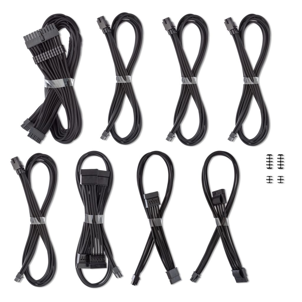 CableMod C-Series Pro ModMesh cable set for Corsair RMi, RMx and RM power supplies - black