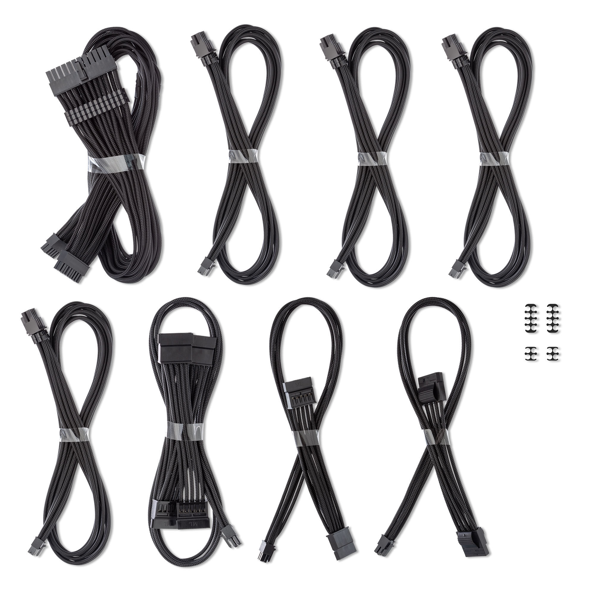 CableMod C-Series Pro ModMesh cable set for Corsair RMi, RMx and RM power supplies - black