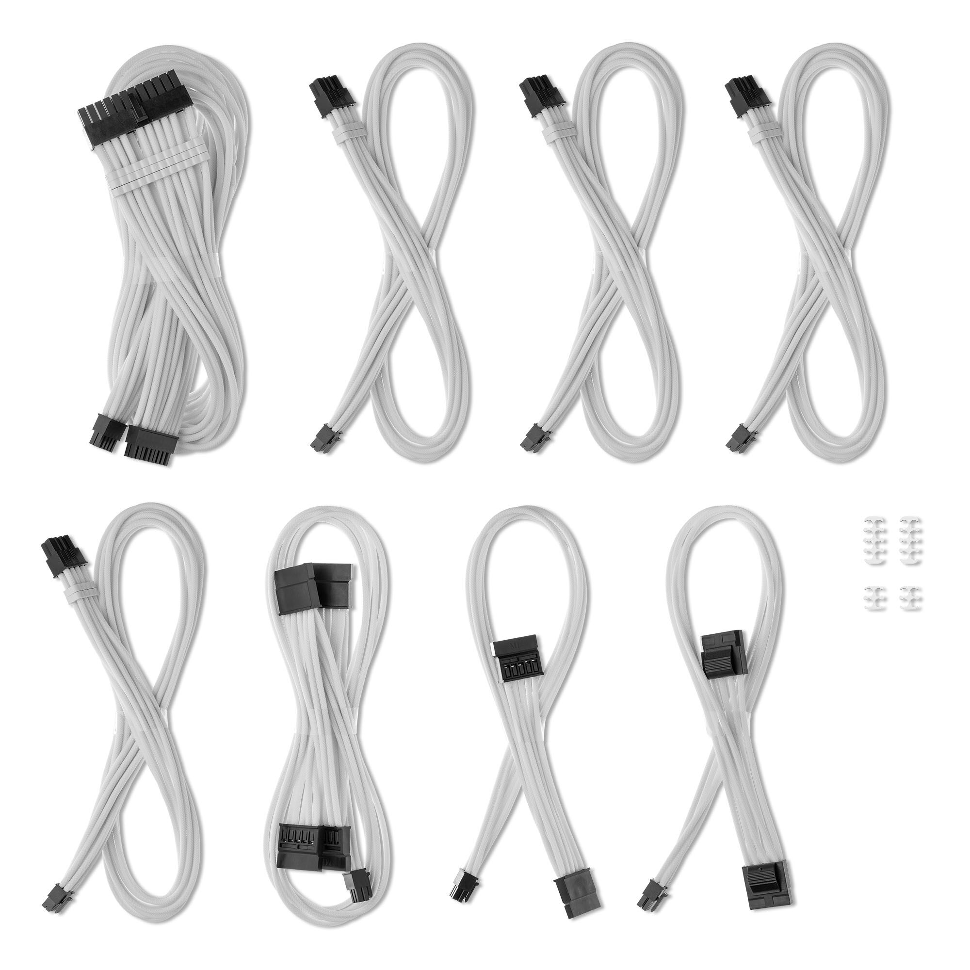 CableMod C-Series Pro ModMesh cable set for Corsair RMi, RMx and RM power supplies - white