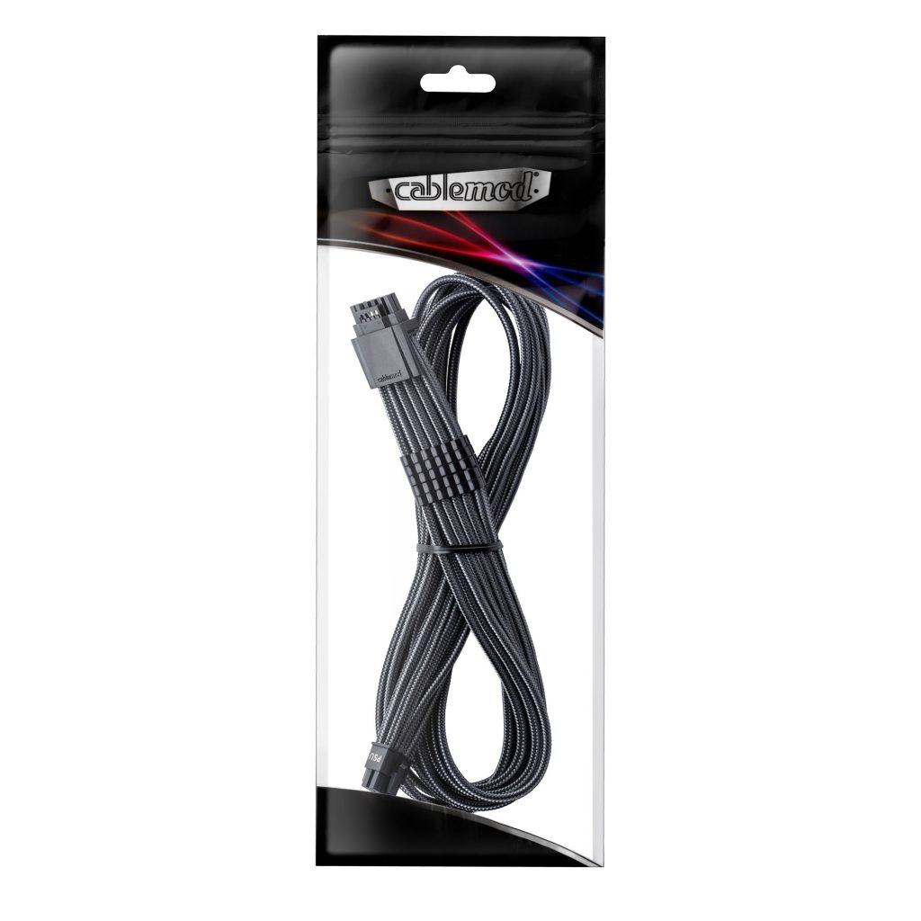 CableMod Universal Pro ModMesh 16-pin to 16-pin cable, sleeved, StealthSense - carbon, 60 cm