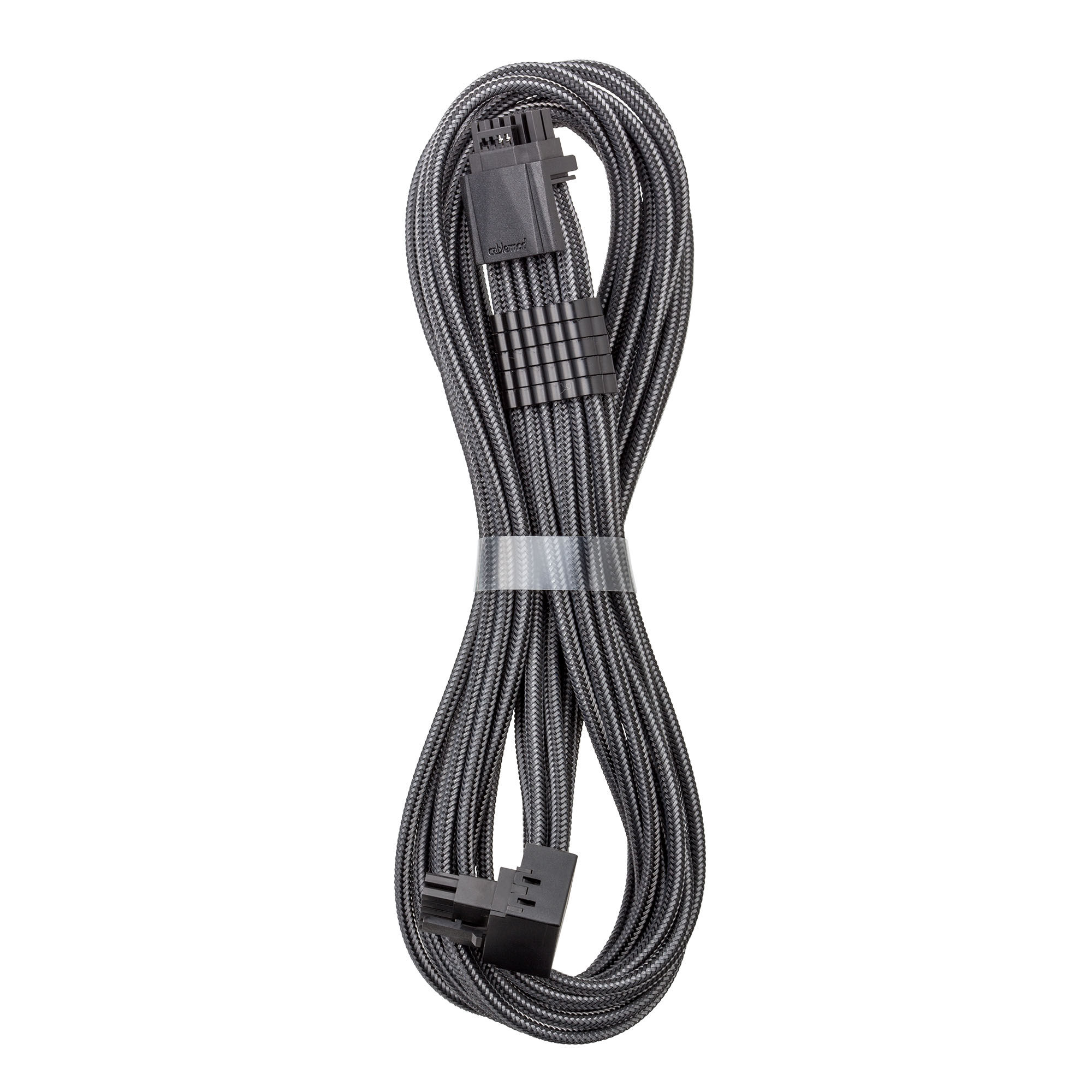 CableMod Universal Pro ModMesh 16-pin to 16-pin cable, 90 connector, sleeved, StealthSense - carbon, 60 cm, Var. A