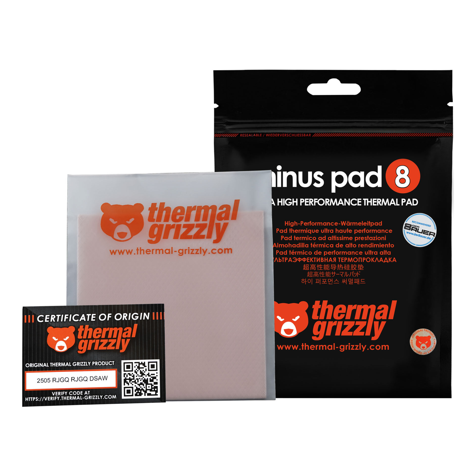 Thermal Grizzly Minus Pad 8 - 100 x 100 x 0.5mm, 2 pieces : image 9