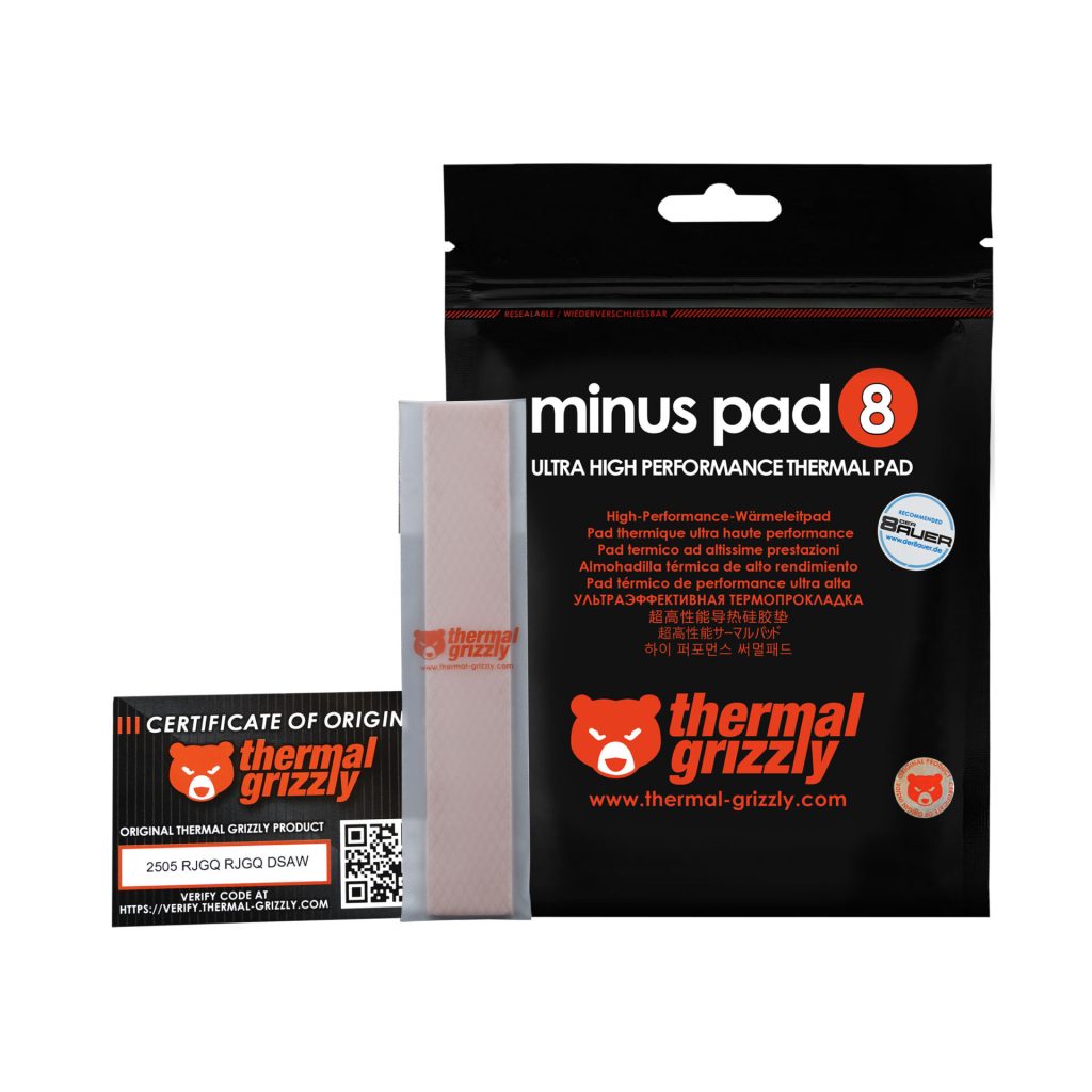 Thermal Grizzly Minus Pad 8 - 120 x 20 x 1.5mm, 2 pieces : image 9