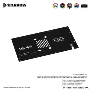 Barrow NVIDIA RTX 5080 ASUS ROG TUF, aRGB Graphics Card Waterblock + Backplate