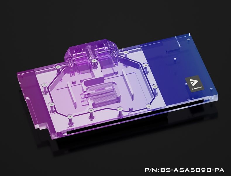 Barrow NVIDIA RTX 5090 ASUS ASTRAL, aRGB Graphics Card Waterblock + Backplate