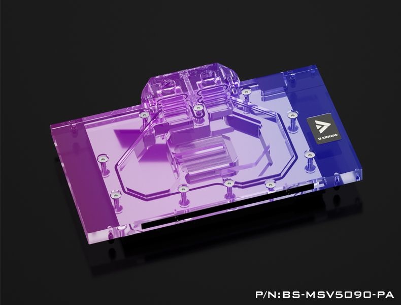 Barrow NVIDIA RTX 5090 MSI VENTUS, aRGB Graphics Card Waterblock + Backplate