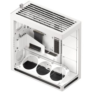 HAVN HS 420 VGPU PC Case, Midi-Tower, E-ATX, Tempered Glass, PCIe 5.0 Riser Cable - White - B-Grade