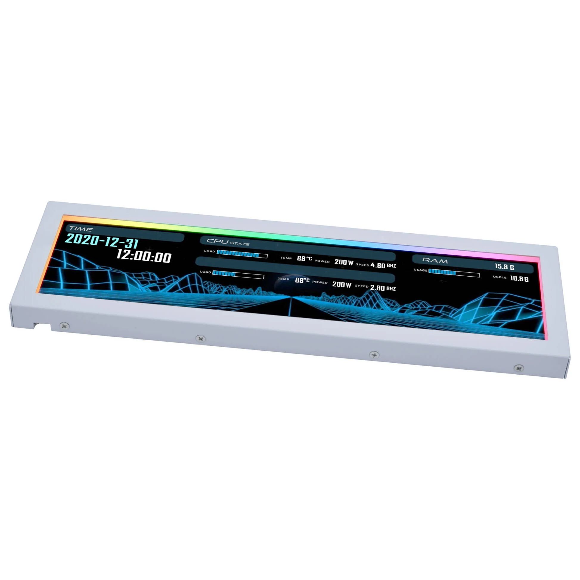 Lian Li 8.8 inch Universal Screen and Mount - White