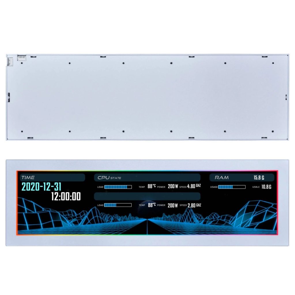 Lian Li 8.8 inch Universal Screen and Mount - White