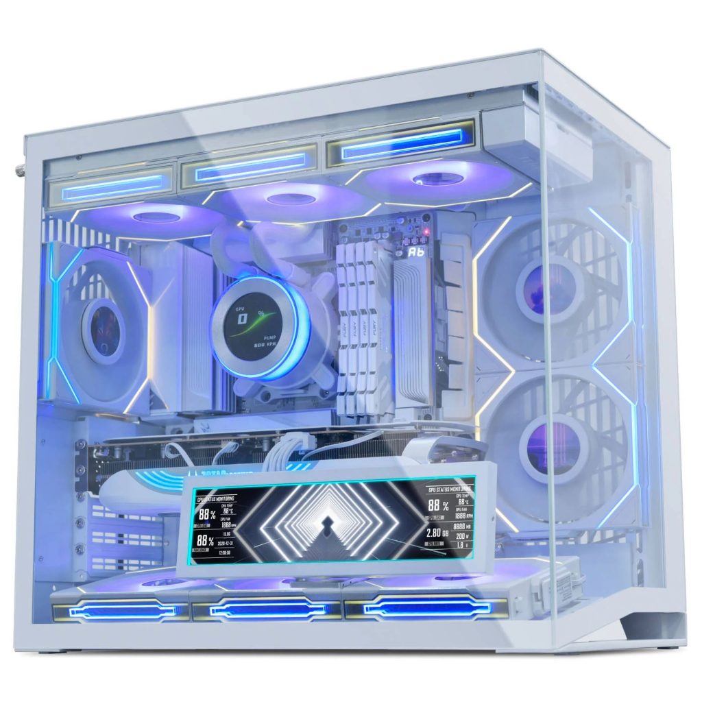 LIAN LI 8.8インチモニタ　SM088W ホワイト Lian Li 8.8 inch Universal Screen and Mount - White - Watercooling UK