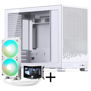 Jonsbo D32 PRO PC Case + TRYX PANORAMA Complete Water Cooling, ARGB - 240mm, White