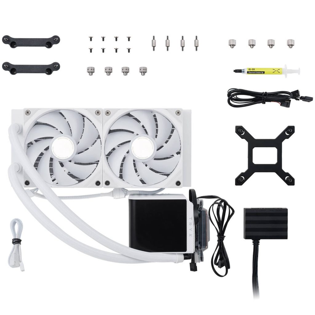 Jonsbo D32 PRO PC Case + TRYX PANORAMA Complete Water Cooling, ARGB - 240mm, White