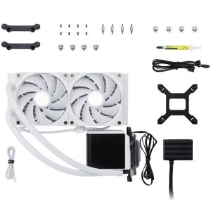 Jonsbo D32 PRO PC Case + TRYX PANORAMA Complete Water Cooling, ARGB - 240mm, White