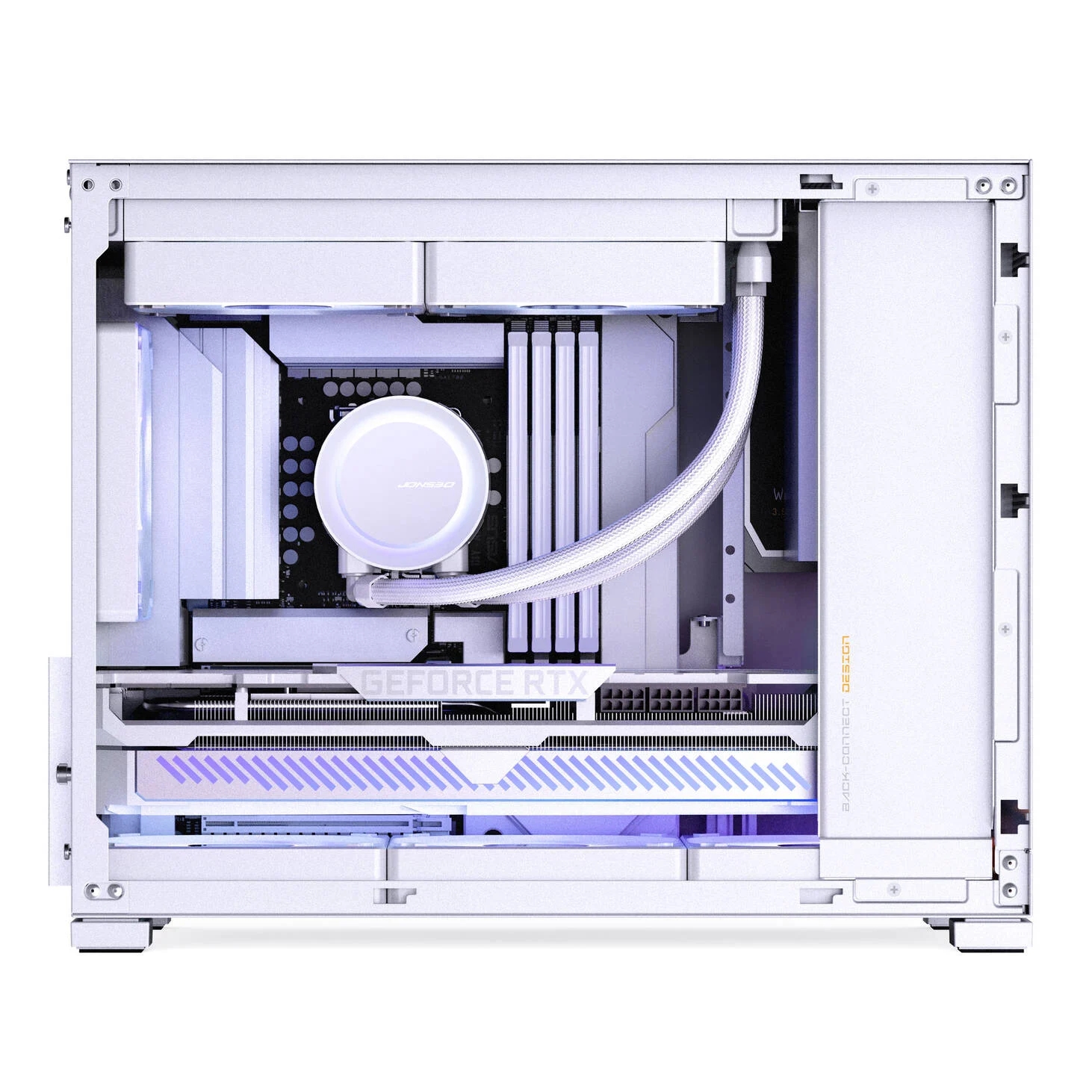 Jonsbo D32 PRO PC Case + TRYX PANORAMA Complete Water Cooling, ARGB - 240mm, White