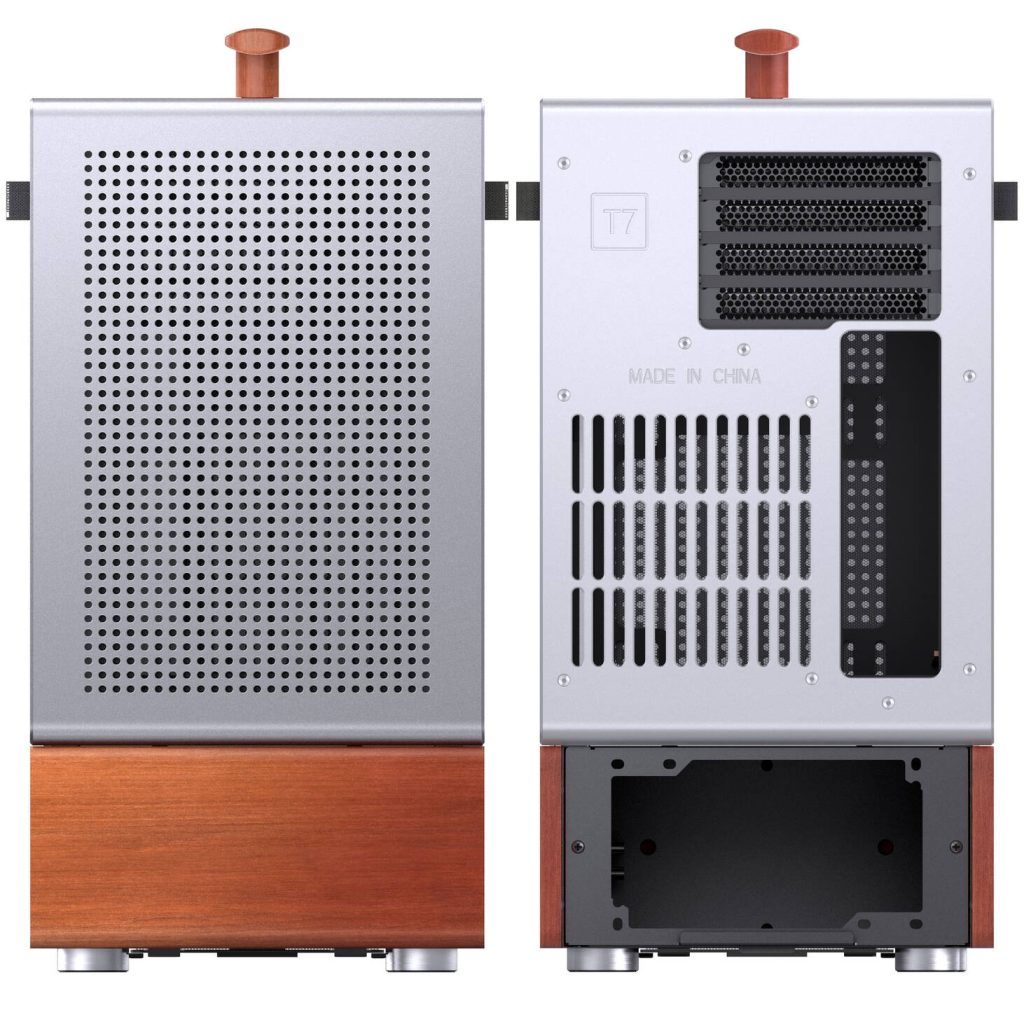 Jonsbo T7 PC Case, Mid Tower, mATX, Tempered Glass - silver
