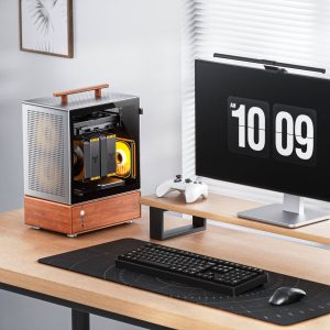 Jonsbo T7 PC Case, Mid Tower, mATX, Tempered Glass - silver