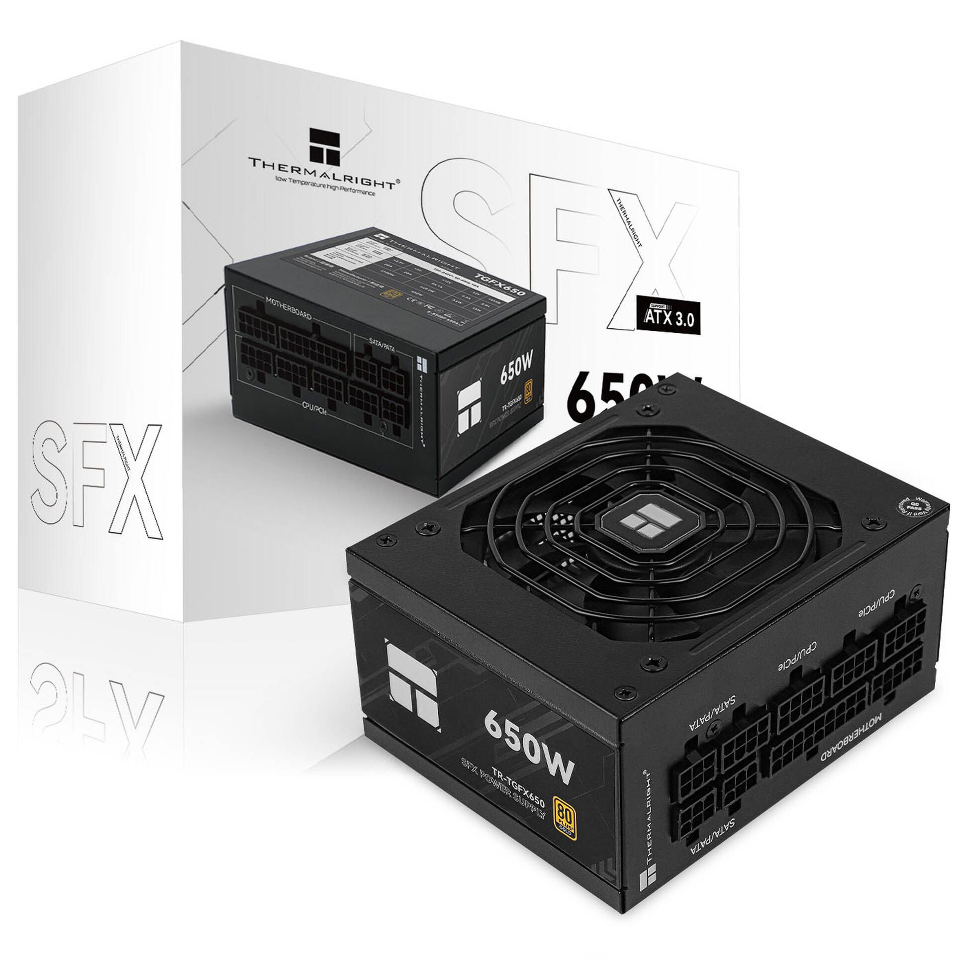 Thermalright TR-TGFX 650W 80 PLUS Gold Power Supply, ATX 3.0, SFX - 650 watts, black