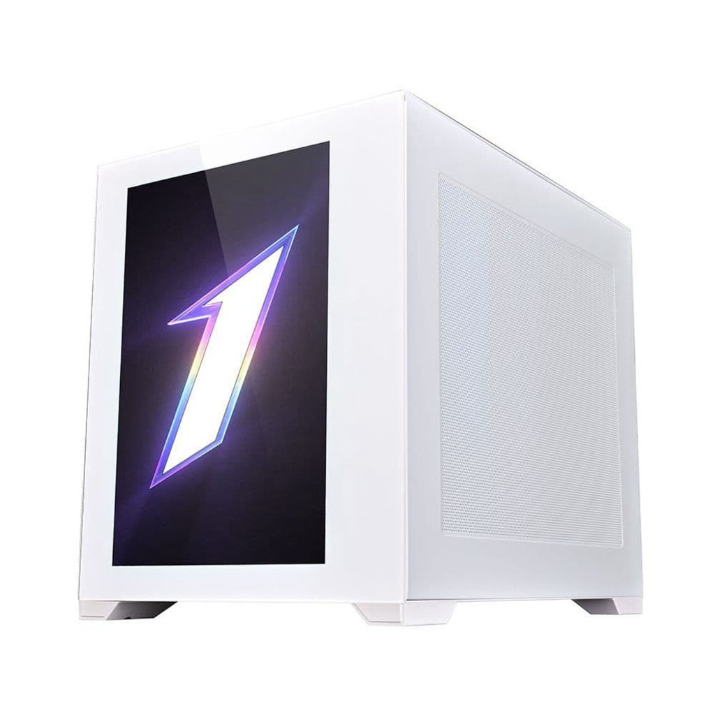 1st Player Steampunk SP7 Emotion View LCD Screen White Mid Tower Case : image 3