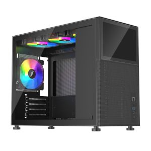 1st Player MIKU Mi6-EV Emotion View Micro ATX Black Case : image 1