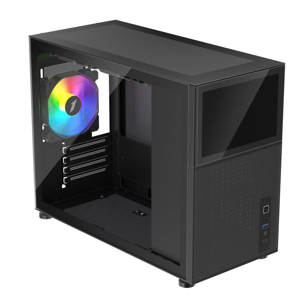 1st Player MIKU Mi6-EV Emotion View Micro ATX Black Case : image 5