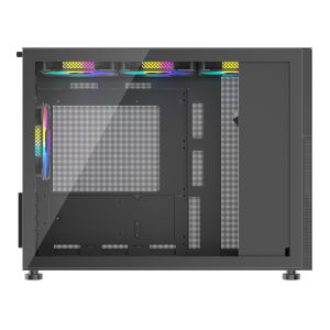 1st Player MIKU Mi6-EV Emotion View Micro ATX Black Case : image 4