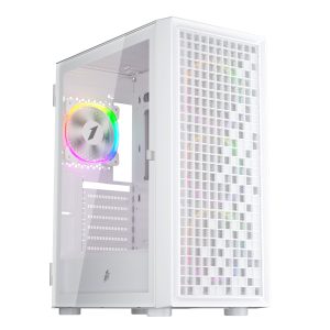 1st Player Go6-WH-4FS1 ATX White Case with 4 RGB Fans : image 1