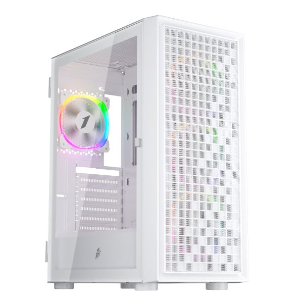 1st Player Go6-WH-4FS1 ATX White Case with 4 RGB Fans