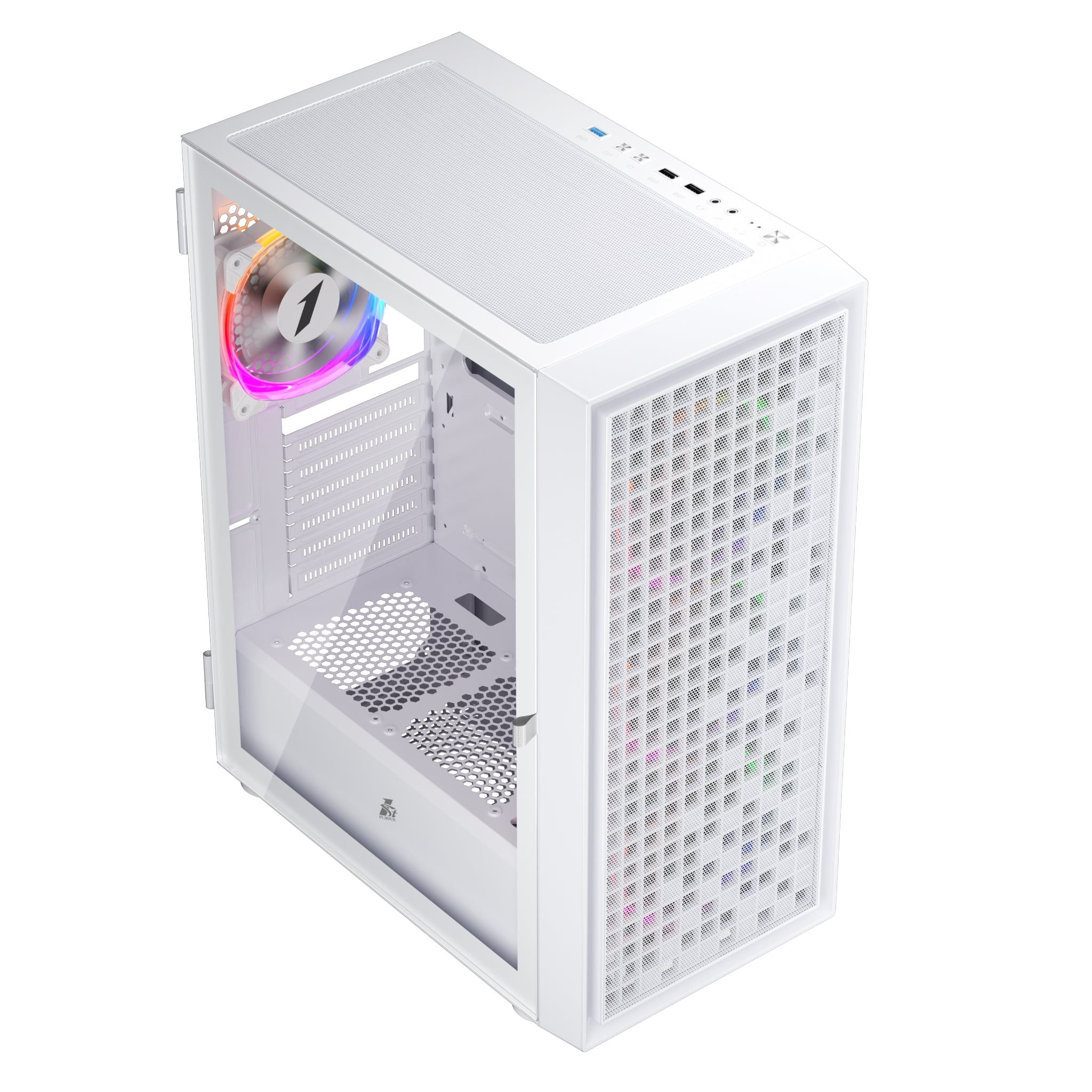 1st Player Go6-WH-4FS1 ATX White Case with 4 RGB Fans : image 4