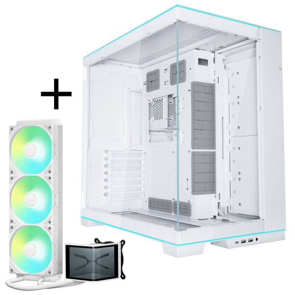 Lian Li O11D EVO RGB + TRYX PANORAMA SE ARGB Complete Water Cooling – white, 360mm