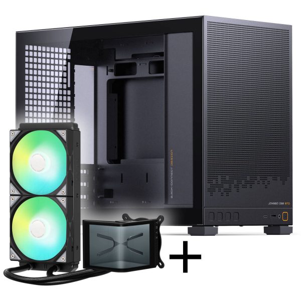 Jonsbo D32 STD PC Case + TRYX PANORAMA SE Complete Water Cooling, ARGB – 240mm, black