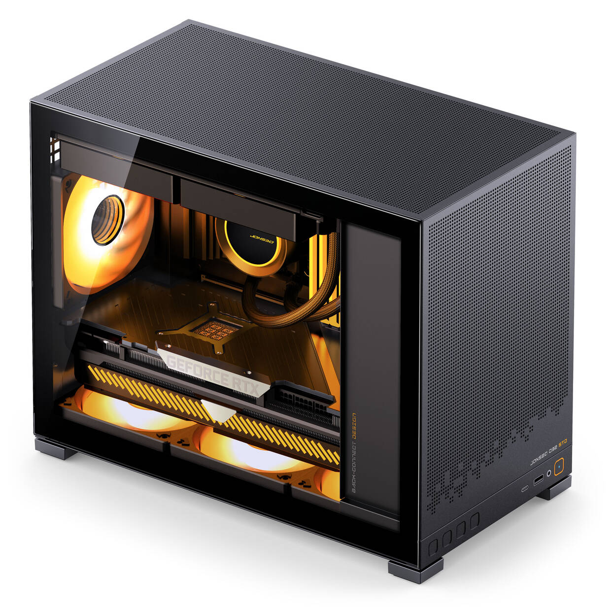 Jonsbo D32 STD PC Case + TRYX PANORAMA SE Complete Water Cooling, ARGB - 240mm, black