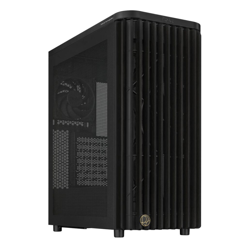 ASUS ProArt PA401 Wood Edition PC Case, Mid-Tower, ATX, Tempered Glass – Black : image 1