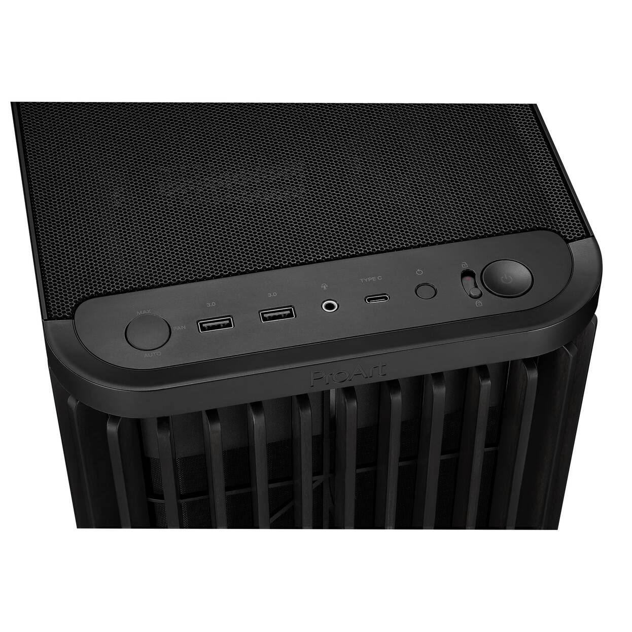 ASUS ProArt PA401 Wood Edition PC Case, Mid-Tower, ATX, Tempered Glass – Black : image 8