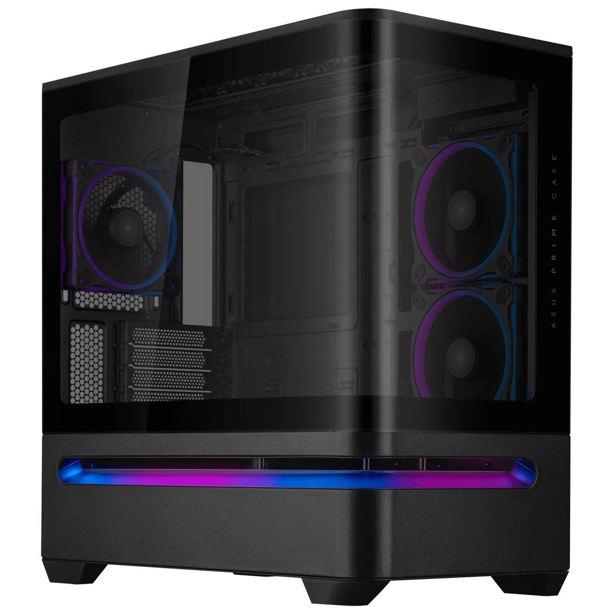 ASUS Prime AP202 ARGB PC Case, Midi Tower, mATX, ARGB, Tempered Glass - black : image 1