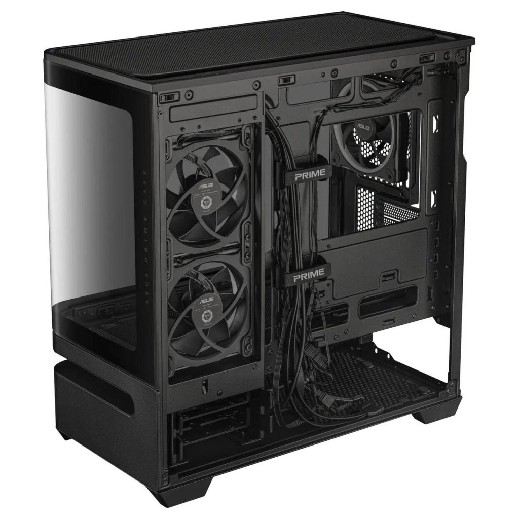 ASUS Prime AP202 ARGB PC Case, Midi Tower, mATX, ARGB, Tempered Glass - black : image 10