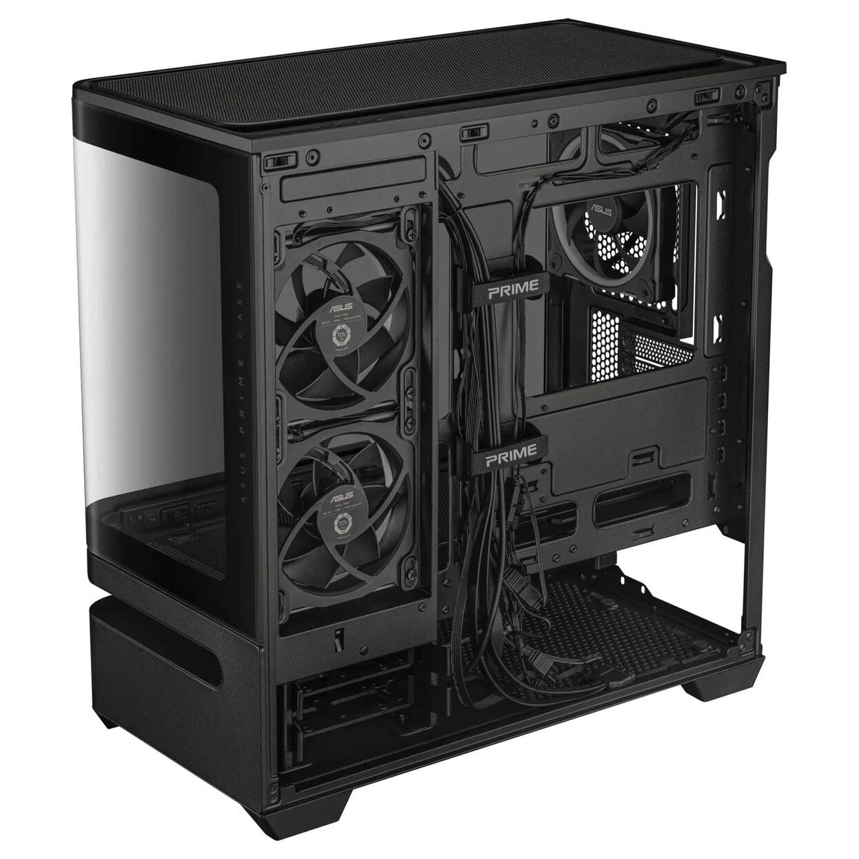 ASUS Prime AP202 ARGB PC Case, Midi Tower, mATX, ARGB, Tempered Glass - black : image 10