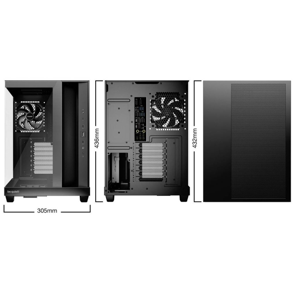 be quiet! Light Base 500 PC Case, Mid Tower, ATX, Tempered Glass - black