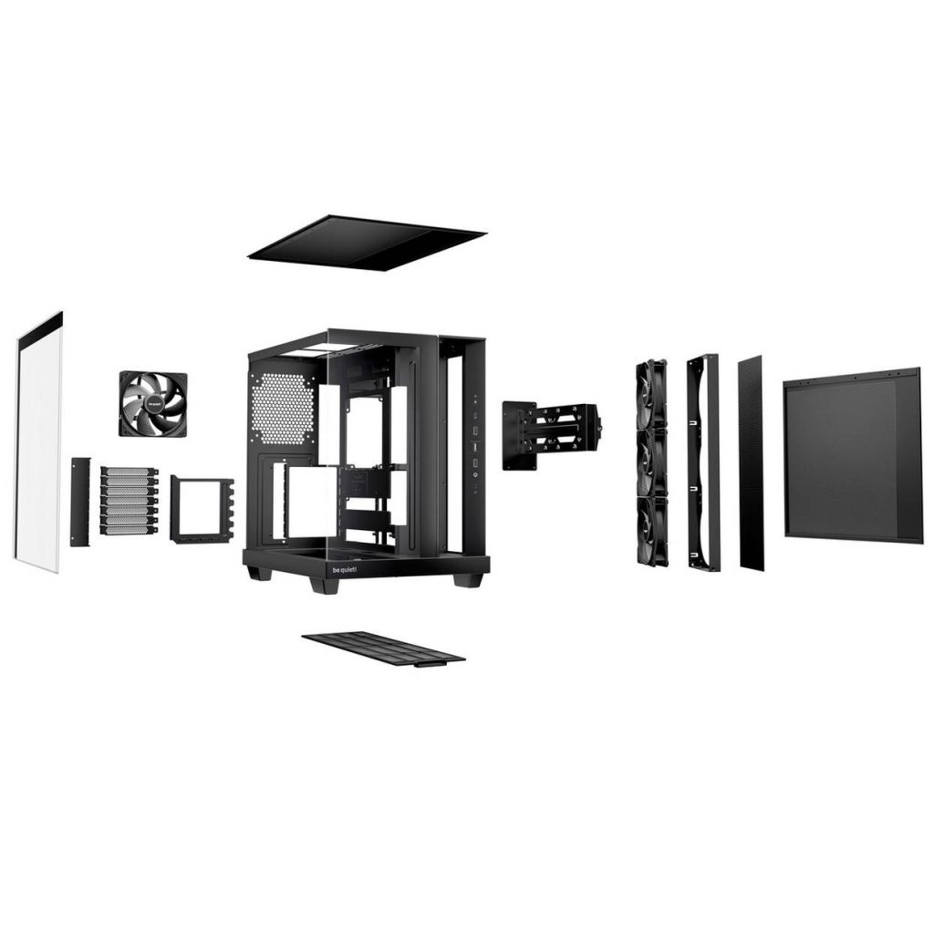 be quiet! Light Base 500 PC Case, Mid Tower, ATX, Tempered Glass - black