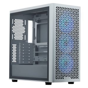 Cooler Master Elite 502 PC Case, Mid-Tower, ATX, ARGB, Tempered Glass - white