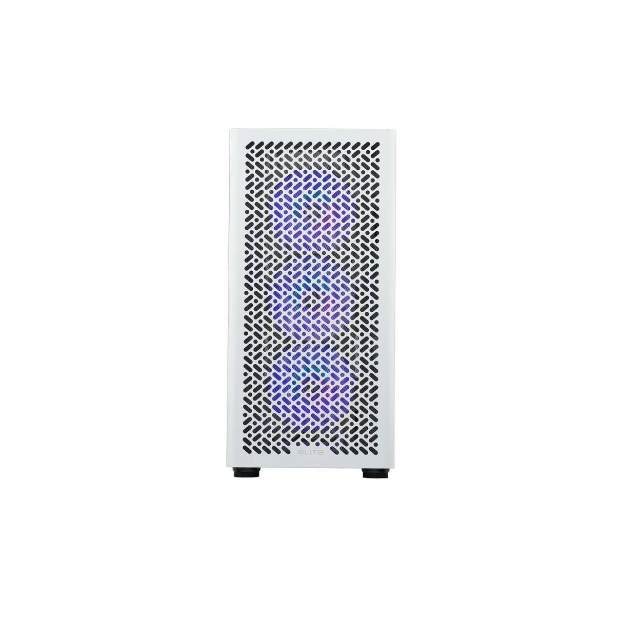 Cooler Master Elite 502 PC Case, Mid-Tower, ATX, ARGB, Tempered Glass - white