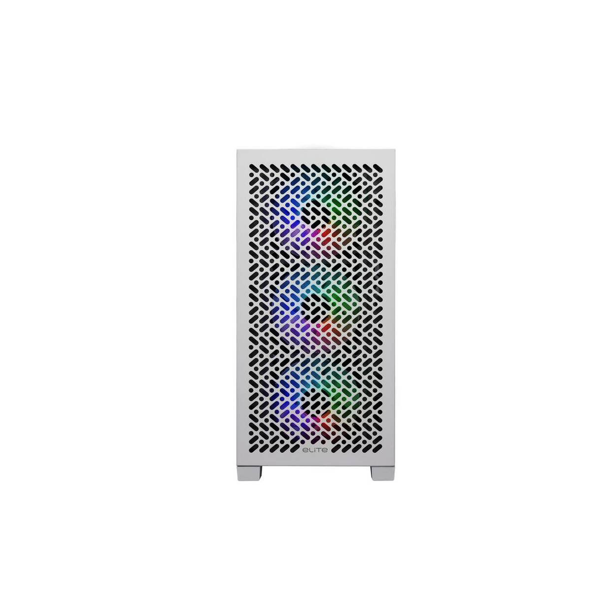 Cooler Master Elite 302 PC Case, Midi Tower, mATX, Tempered Glass - White