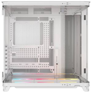 Corsair AIR 5400 LX-R LINK PC Case, Mid Tower, Tempered Glass, RGB - includes 3x 120mm Fans, white
